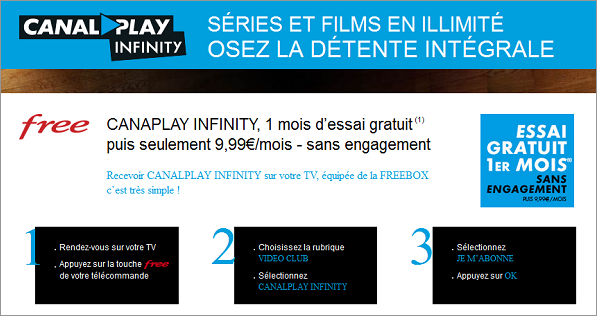 Canal Play Infinity Un Mois Gratuit Puis Euros Mois Sans Engagement