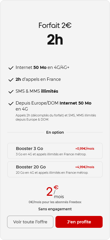 Free Mobile Baisse Le Prix De Son Option Booster 20 Go Pour Le