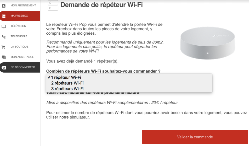 Free : Une mini mise à jour pour le répéteur Wifi 