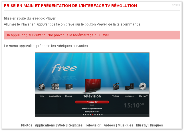 Assistance Free Guides Et Nouvelles Fiches Pour La Freebox Révolution 7603