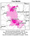 Rhône-Alpes : La 3G Free Mobile se concentre hors du massif alpin.