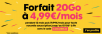 Bataille des promos : Sosh brade à son tour son forfait 20 Go, à 4,99€/mois pendant un an au lieu de 19,99€