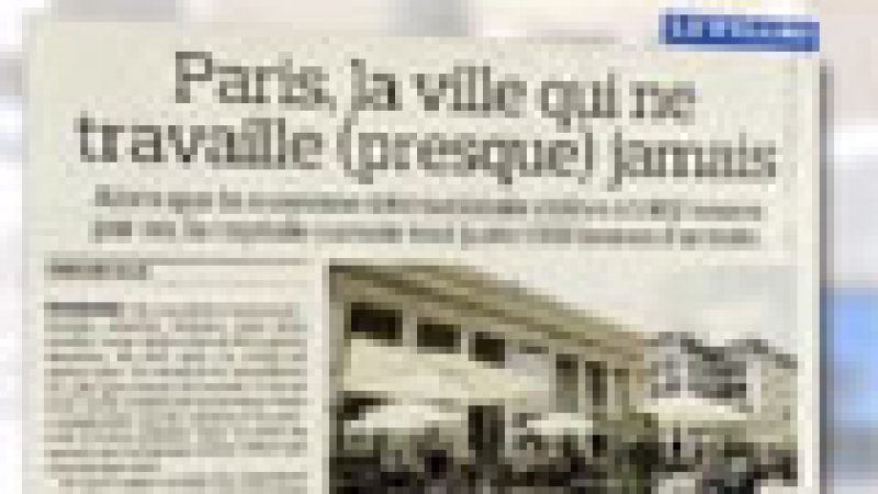 Zapping : Paris, la ville qui travaille le moins…