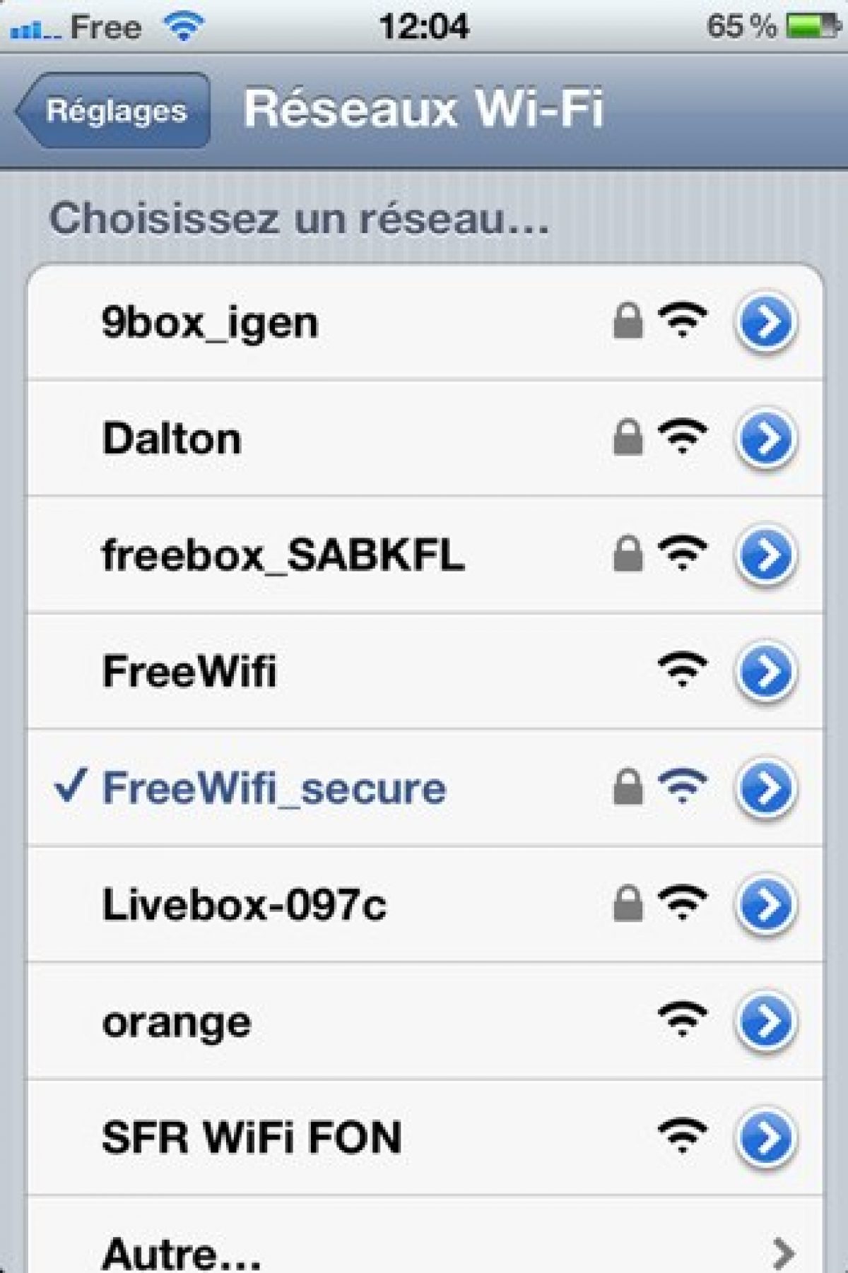 Se connecter a free wifi secure iphone