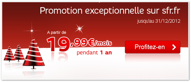 SFR lance les festivités de Noël sur ses offres ADSL et Fibre