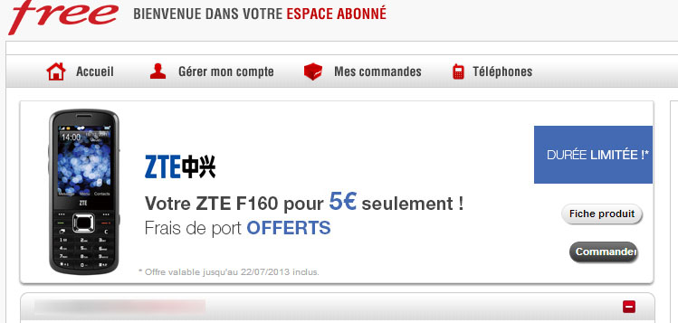 offre free internet et telephone