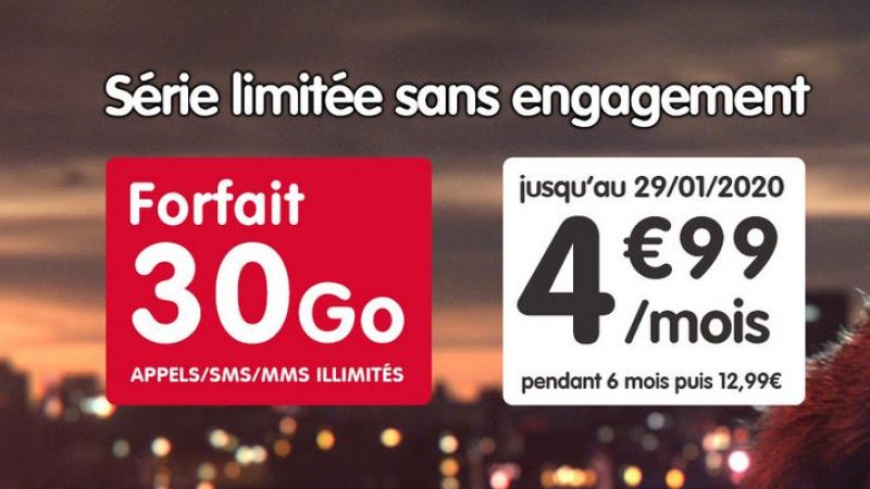 NRJ Mobile lance une nouvelle promo sur son forfait 30Go sans engagement