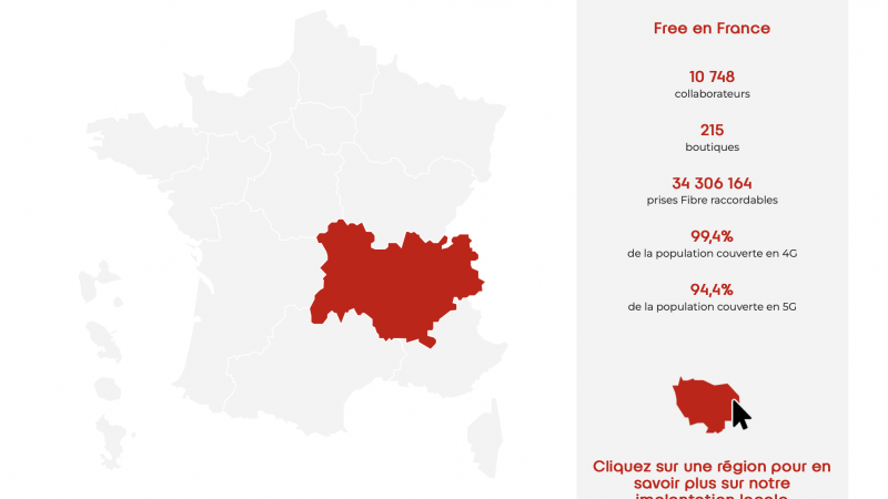 Free met à jour son outil pour tout savoir sur le déploiement de sa fibre, 4G et 5G dans votre région