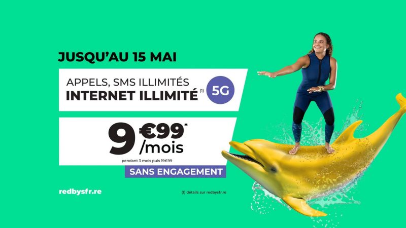 Red by SFR corrige le tir, son forfait 5G data illimitée à prix cassé à La Réunion l’est désormais vraiment