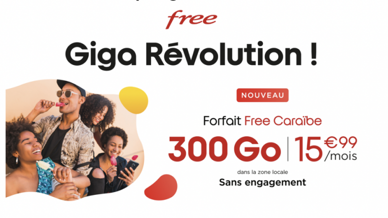 Free Caraïbe lance sa “Giga Révolution” avec un nouveau forfait pas cher