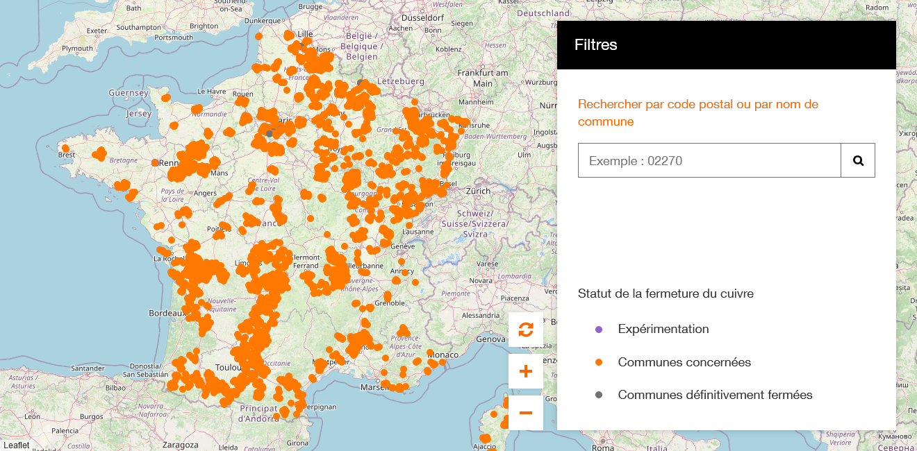 Arrêt du cuivre et de l'ADSL : Orange rappelle les différentes étapes ...