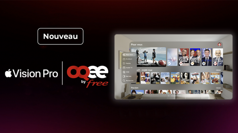 Free annonce le lancement de son application TV Oqee sur l’Apple Vision Pro, découvrez les premiers visuels