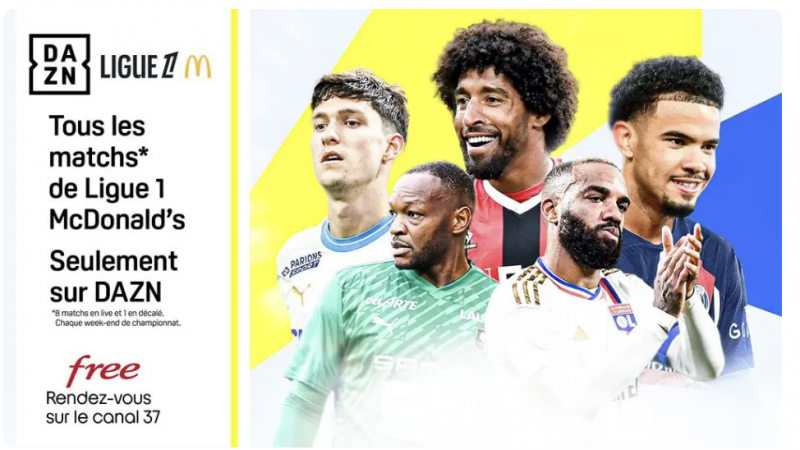 Free annonce comment accéder à DAZN et toute la Ligue 1 directement sur les Freebox