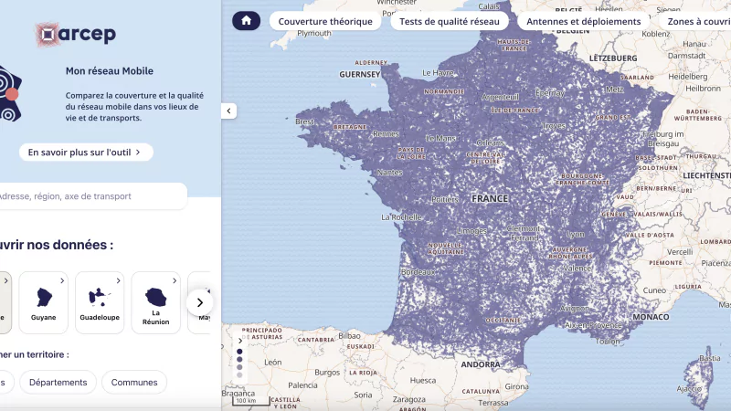 Mon réseau mobile : l’Arcep dévoile une version flambant neuve avec une interface repensée et de nouvelles fonctionnalités