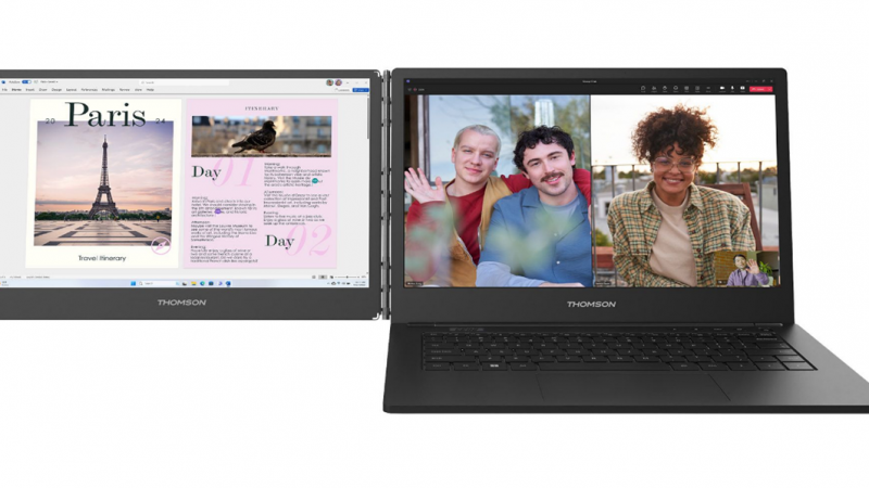 Cette marque française propose le premier ordinateur portable à deux écrans