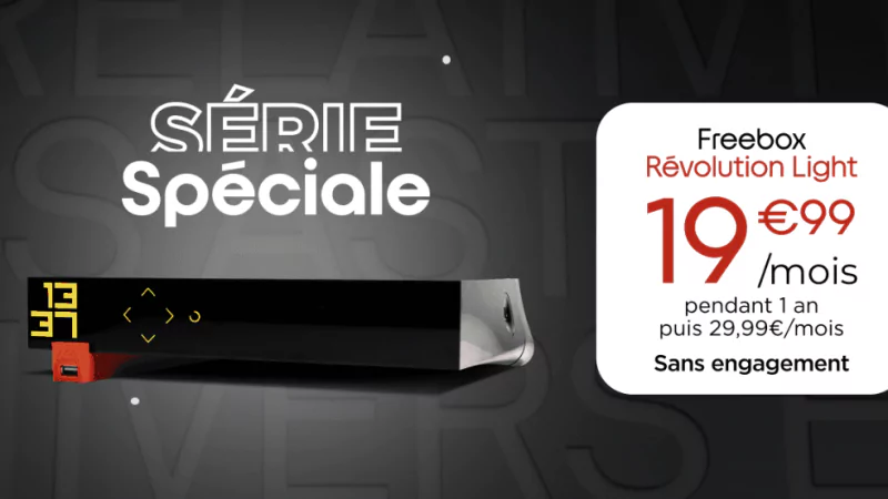 Free baisse une seconde fois le prix de sa Série Spéciale Freebox Révolution Light