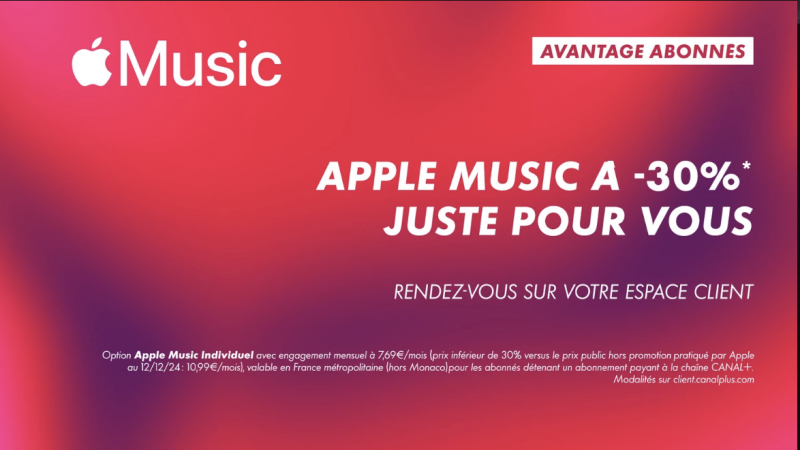 Les abonnés Freebox Ultra bénéficient de la nouvelle offre exclusive de Canal+ sur Apple Music même s’ils ont déjà un abonnement